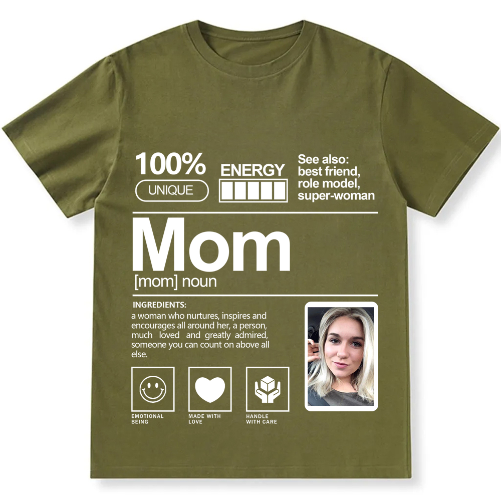 Addcustom  Photo Mom Personalized Custom Unisex Fit T-Shirt wearishow