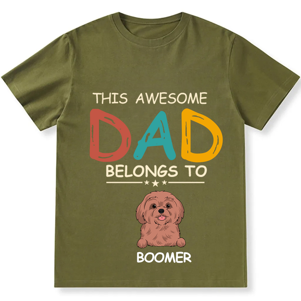 This Awesome Mom/Dad Belongs To - Personalized Custom Unisex T-shirt