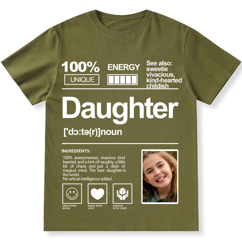 Addcustom  Photo Dauthter Personalized Custom Unisex Fit T-Shirt wearishow