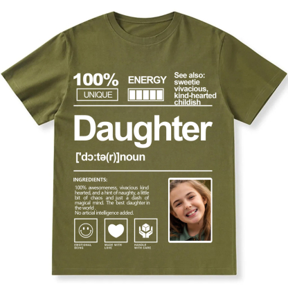 Addcustom  Photo Dauthter Personalized Custom Unisex Fit T-Shirt wearishow