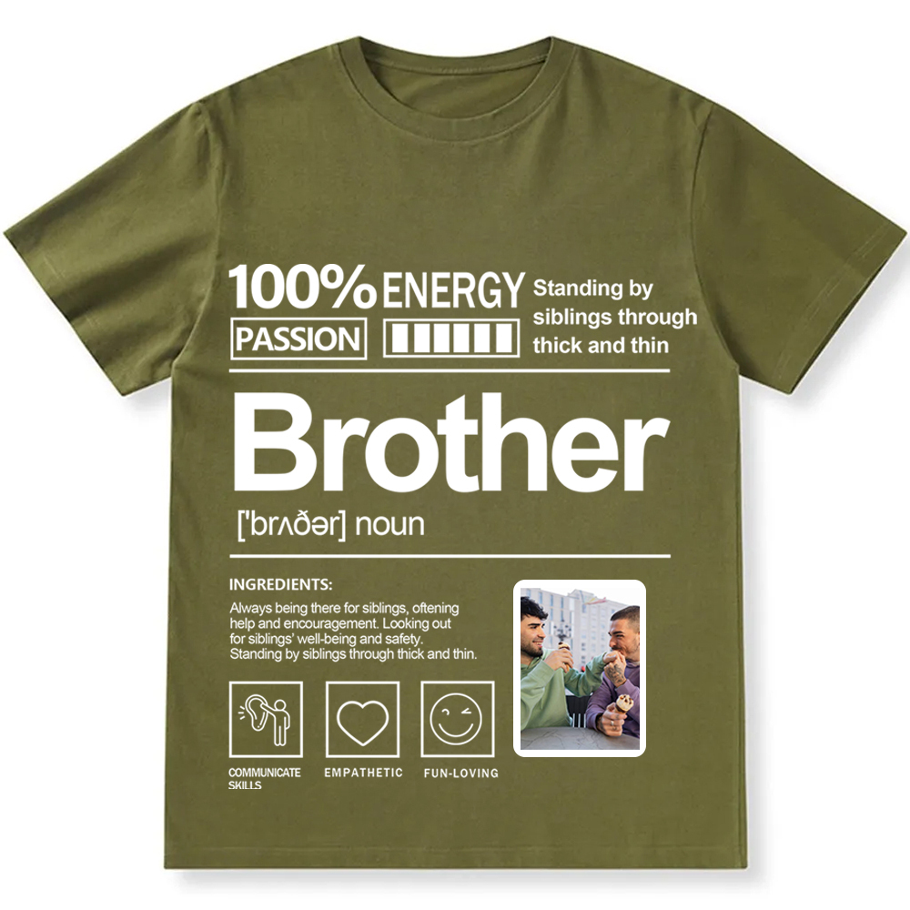 Addcustom  Photo Brother Personalized Custom Unisex Fit T-Shirt wearishow
