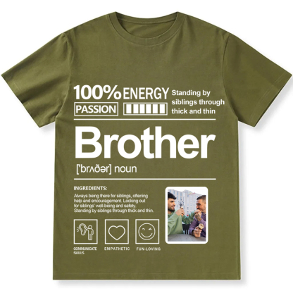 Addcustom  Photo Brother Personalized Custom Unisex Fit T-Shirt wearishow