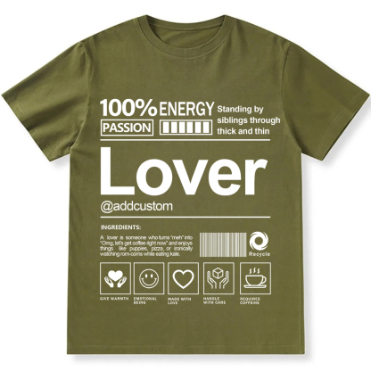Addcustom Lover Personalized Custom Unisex Fit T-Shirt wearishow