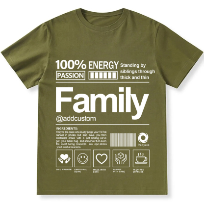 Addcustom Family Personalized Custom Unisex Fit T-Shirt wearishow