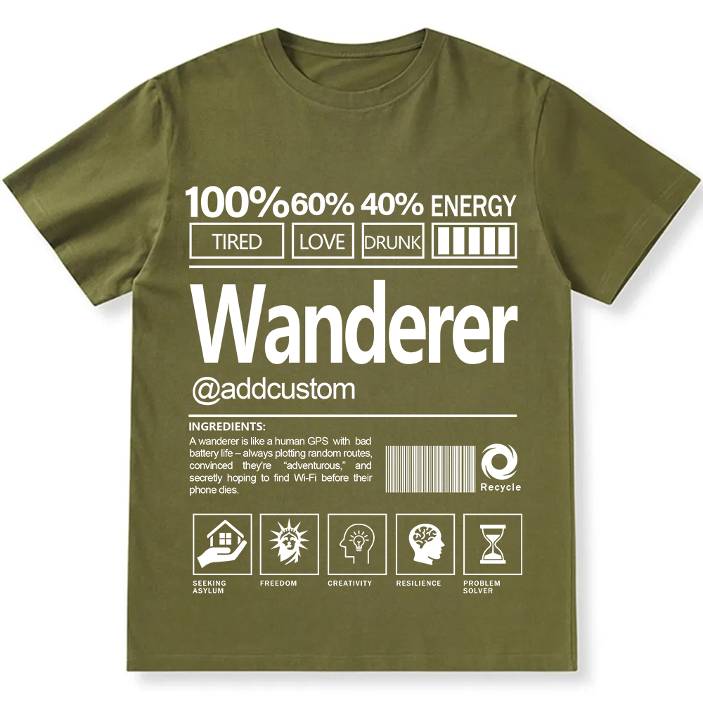 Addcustom Wanderer Personalized Custom Unisex Fit T-Shirt wearishow
