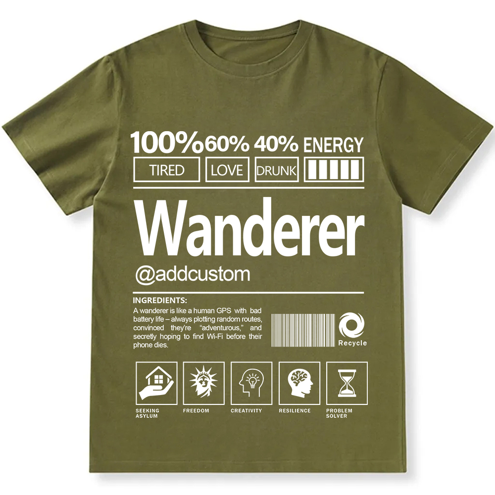 Addcustom Wanderer Personalized Custom Unisex Fit T-Shirt wearishow
