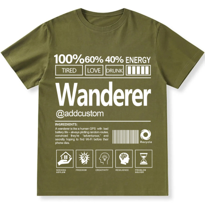Addcustom Wanderer Personalized Custom Unisex Fit T-Shirt wearishow