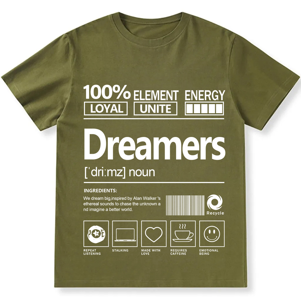 Dreamers Unisex Fit Cotton T-Shirt wearishow
