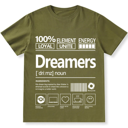 Dreamers Unisex Fit Cotton T-Shirt wearishow