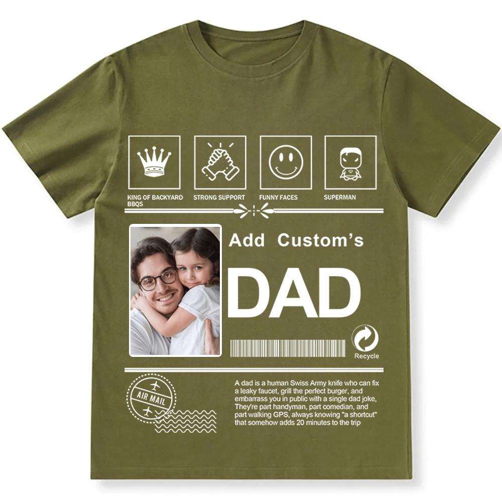 Dad Custom Unisex Fit Cotton T-Shirt wearishow