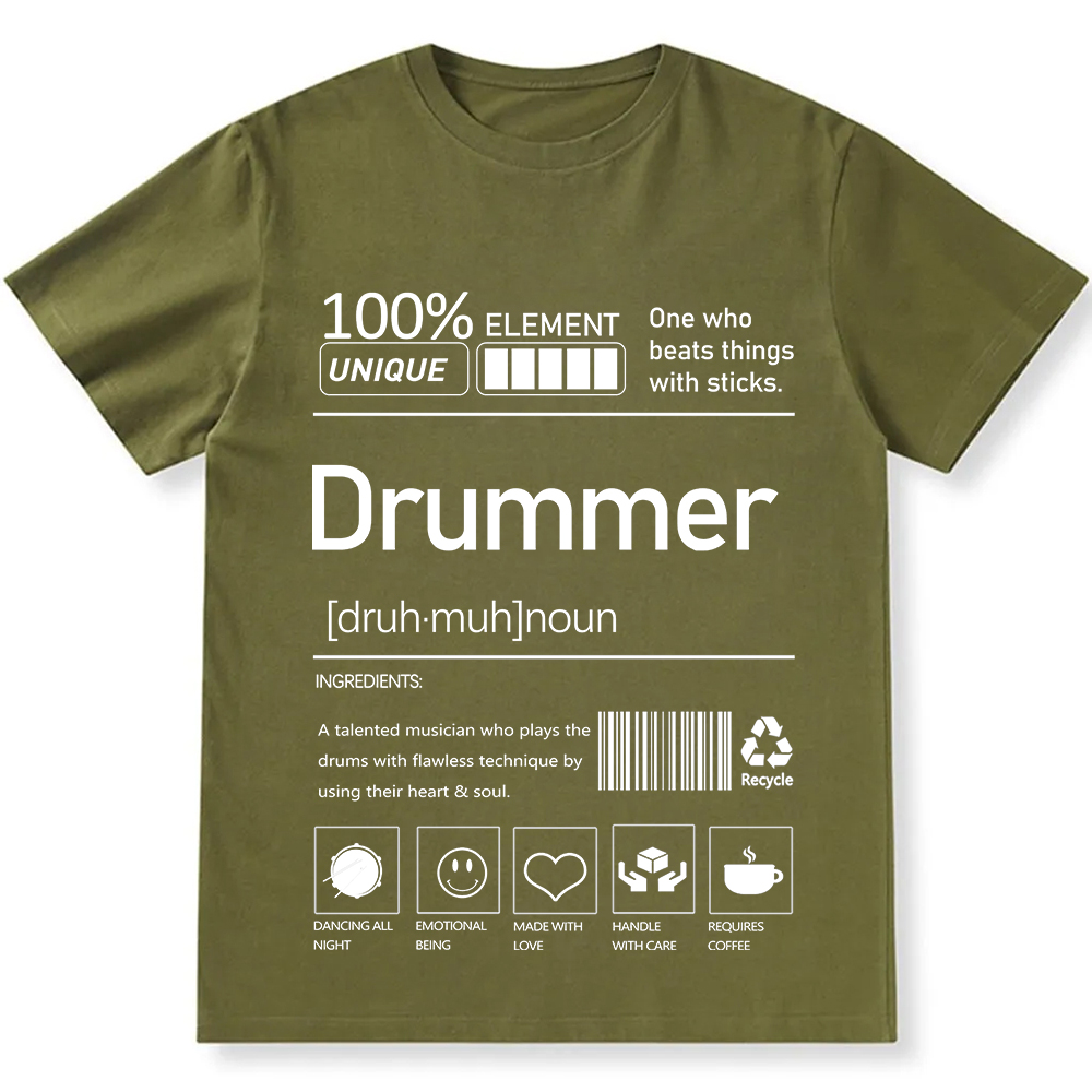 Drummer  Unisex Fit Cotton T-Shirt wearishow