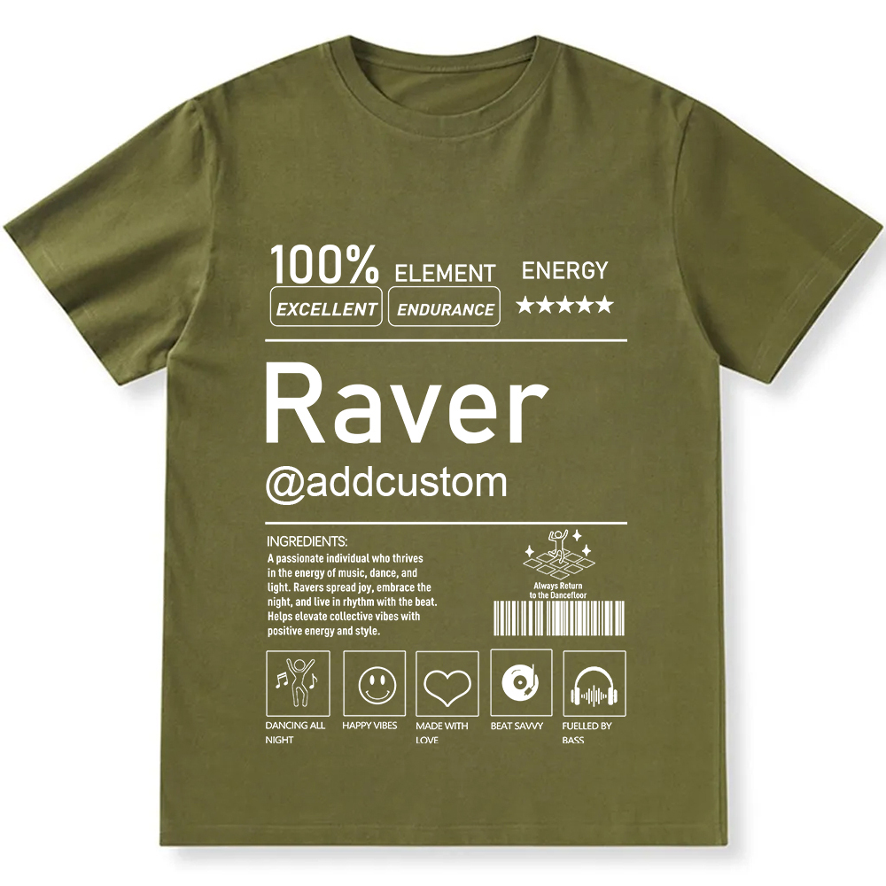 Raver Custom Unisex Fit Cotton T-Shirt wearishow