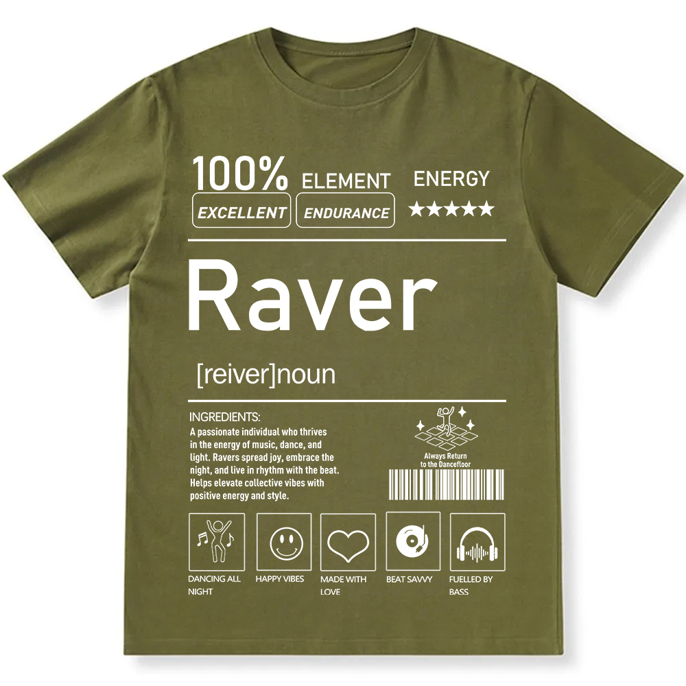 Raver Unisex Fit Cotton T-Shirt wearishow