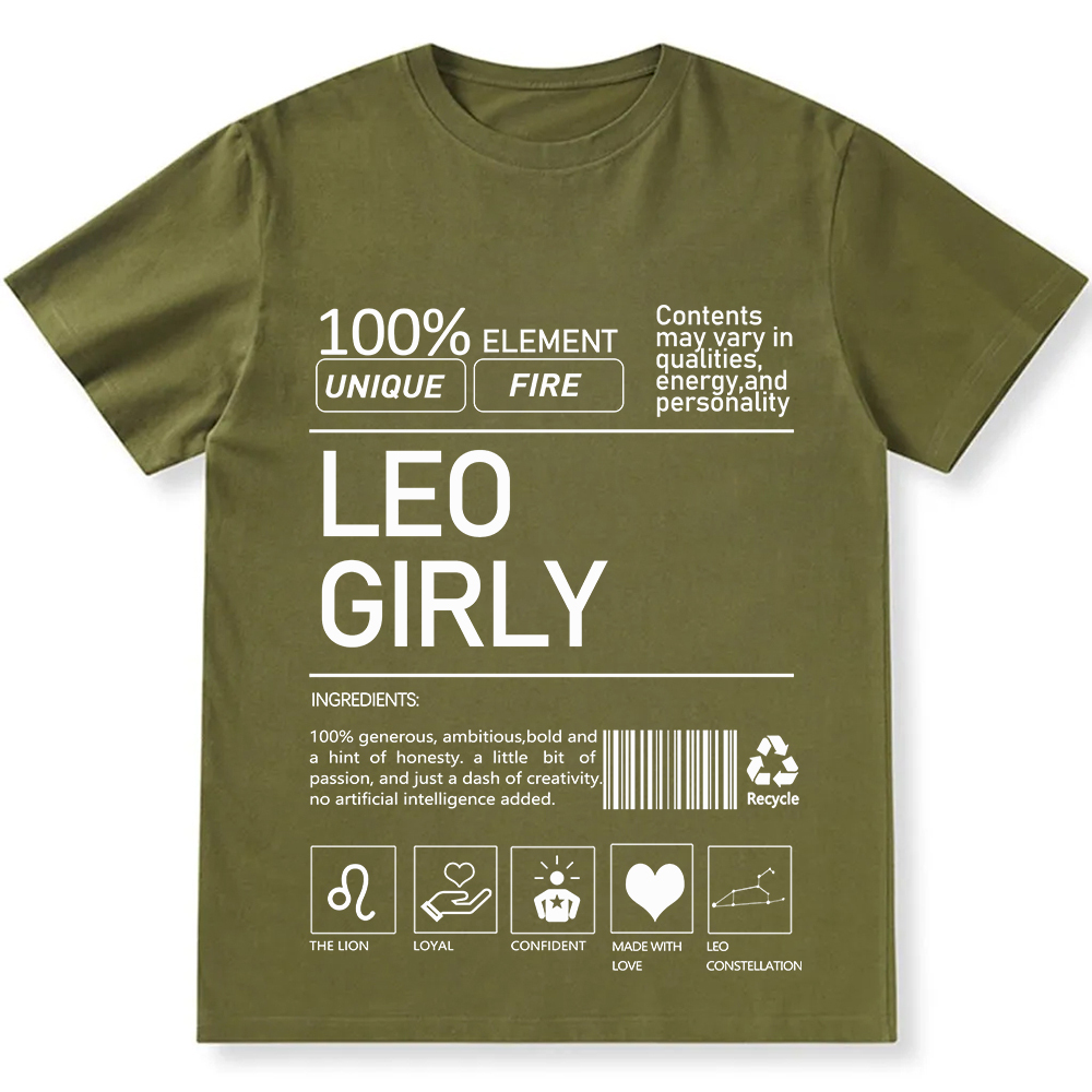 Leo Girly  Unisex Fit Cotton T-Shirt wearishow