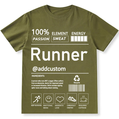 Runner  Custom Unisex Fit Cotton T-Shirt wearishow