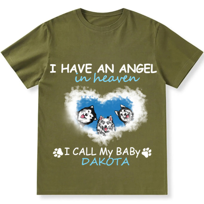 Have An Angel In Heaven - Personalized Custom Unisex Fit Cotton T-Shirt wearishow