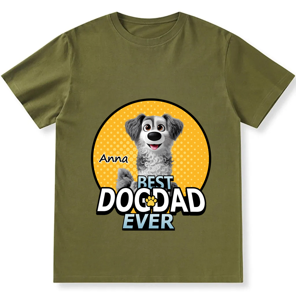 Best Dog Mom For Furry Kid- Personalized Custom Unisex Fit Cotton T-Shirt wearishow