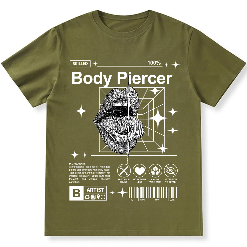 Body Piercer Casual Unisex Fit Cotton T-Shirt wearishow