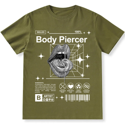 Body Piercer Casual Unisex Fit Cotton T-Shirt wearishow