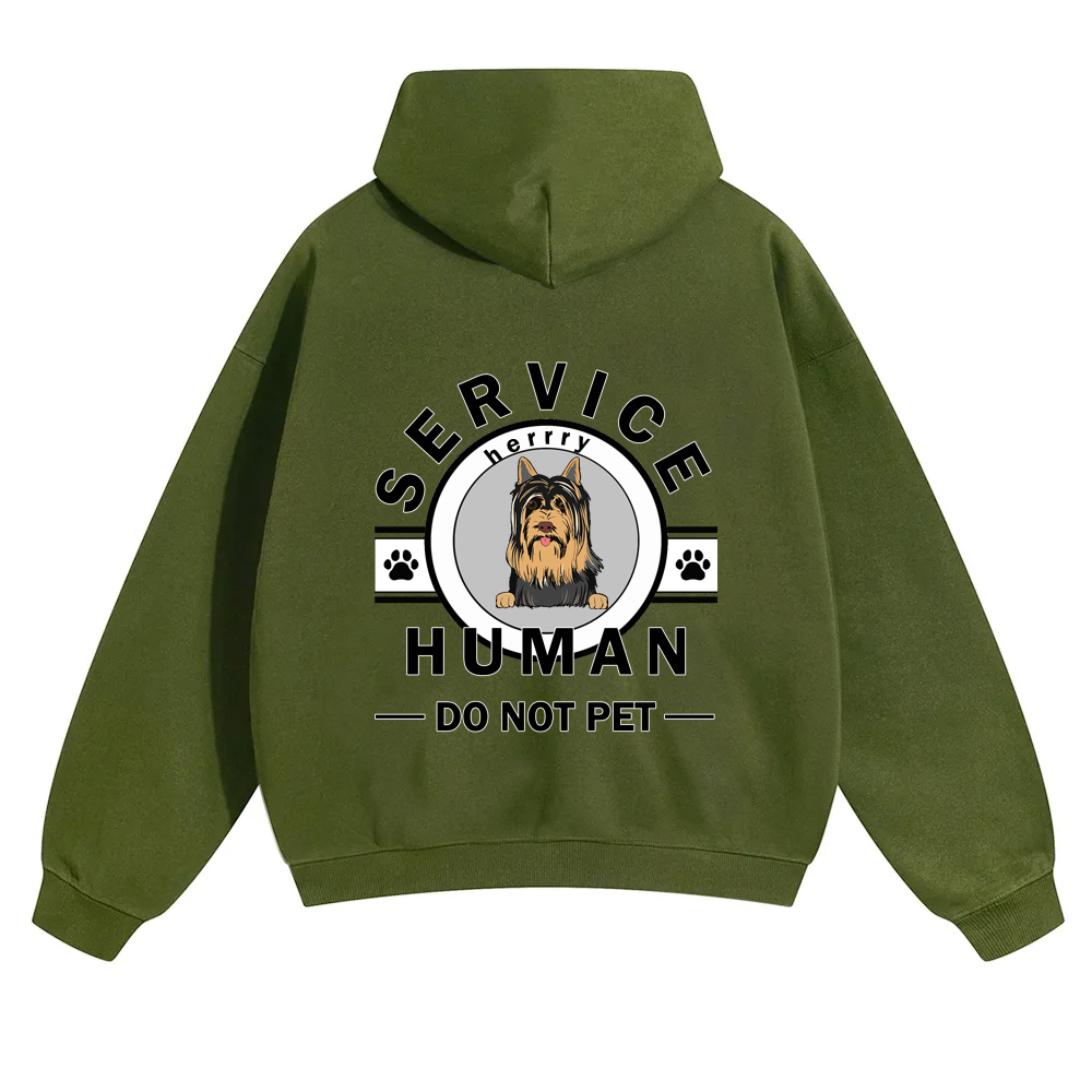 Wearishow Service Human, Do Not Pet - Personalized Custom Hoodie 