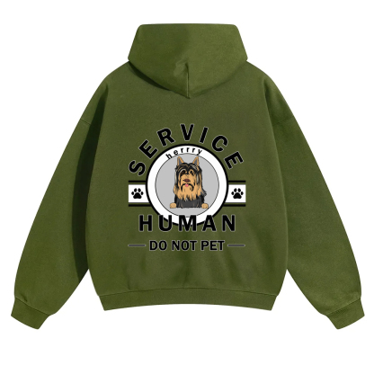 Wearishow Service Human, Do Not Pet - Personalized Custom Hoodie 