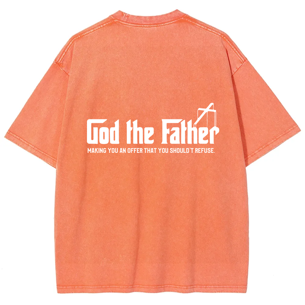 God The Father Christian Unisex Fit Washed T-Shirt