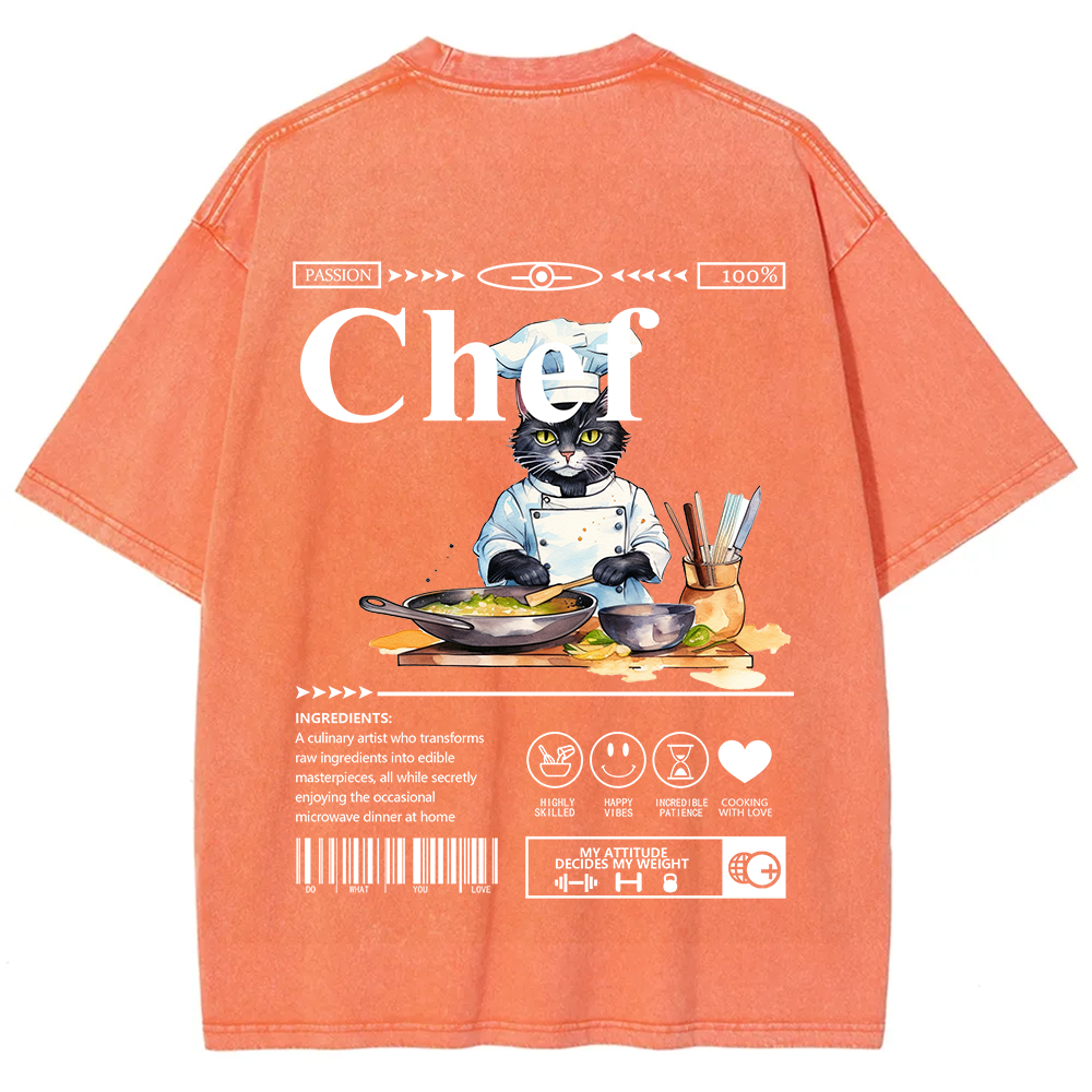 Chef Unisex Fit Washed T-Shirt