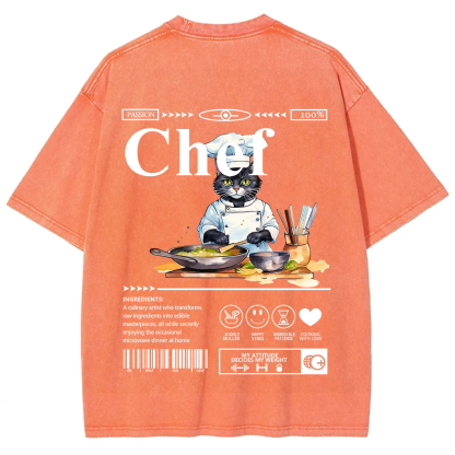 Chef Unisex Fit Washed T-Shirt