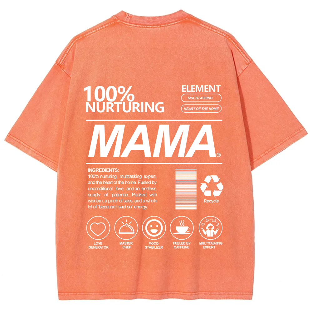 Mama Unisex Fit Washed T-Shirt