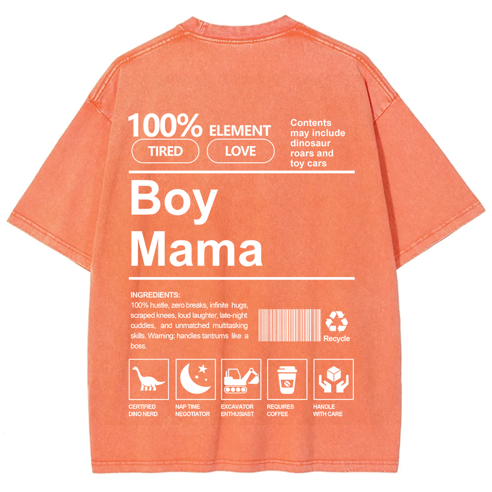 Boy Mama Unisex Fit Washed T-Shirt