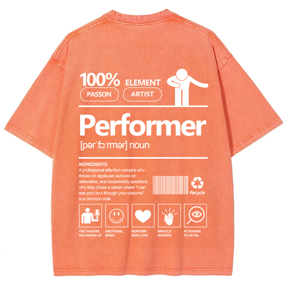 Performer Unisex Fit Washed T-Shirt