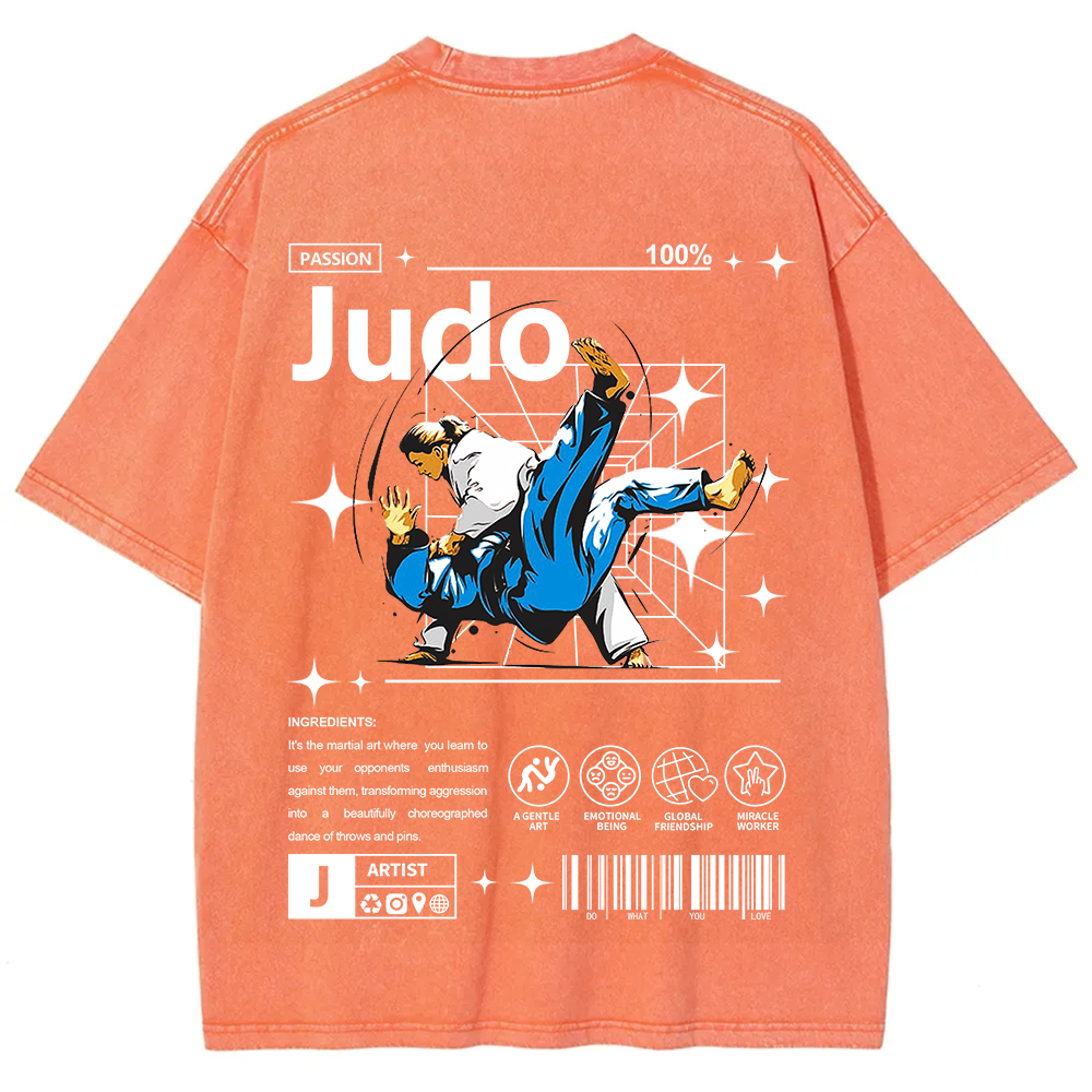 Judo Unisex Fit Washed T-Shirt