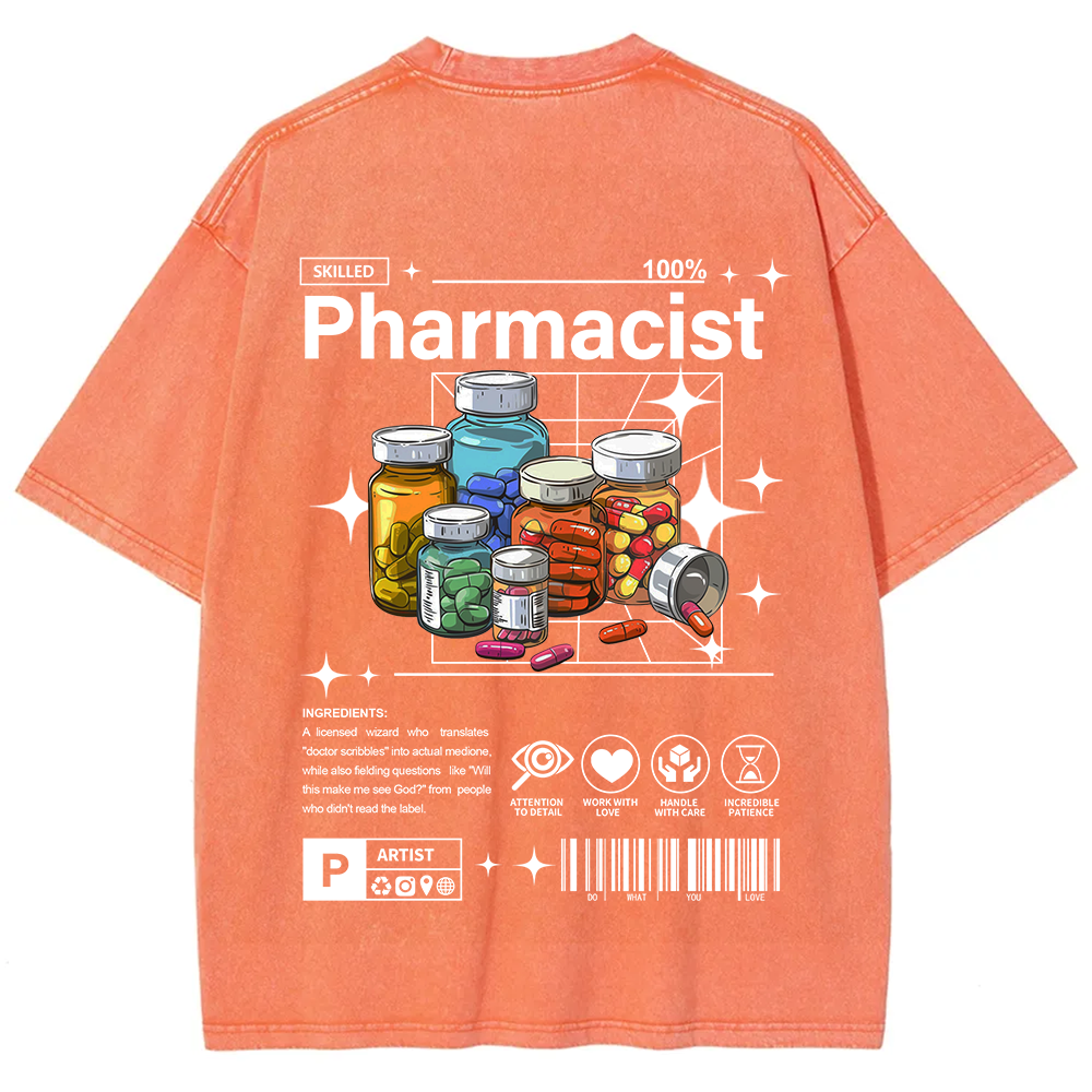 Pharmacist Unisex Fit Washed T-Shirt