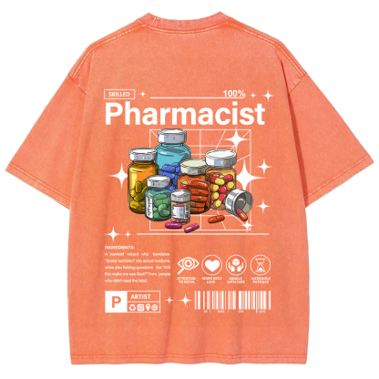 Pharmacist Unisex Fit Washed T-Shirt
