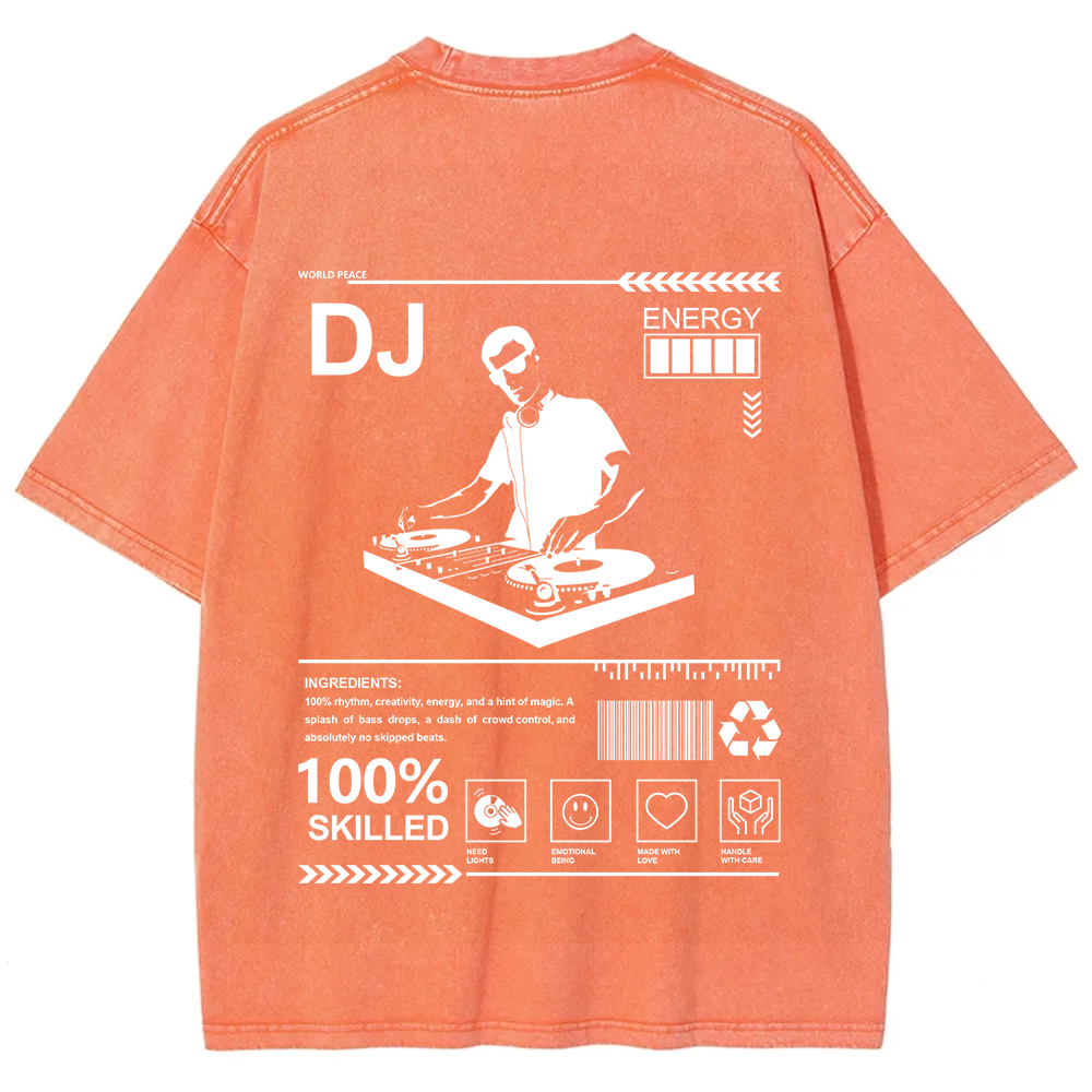 DJ Unisex Fit Washed T-Shirt