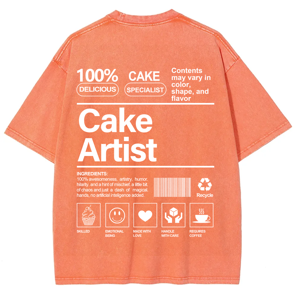 Cake Artist Unisex Fit Washed T-Shirt