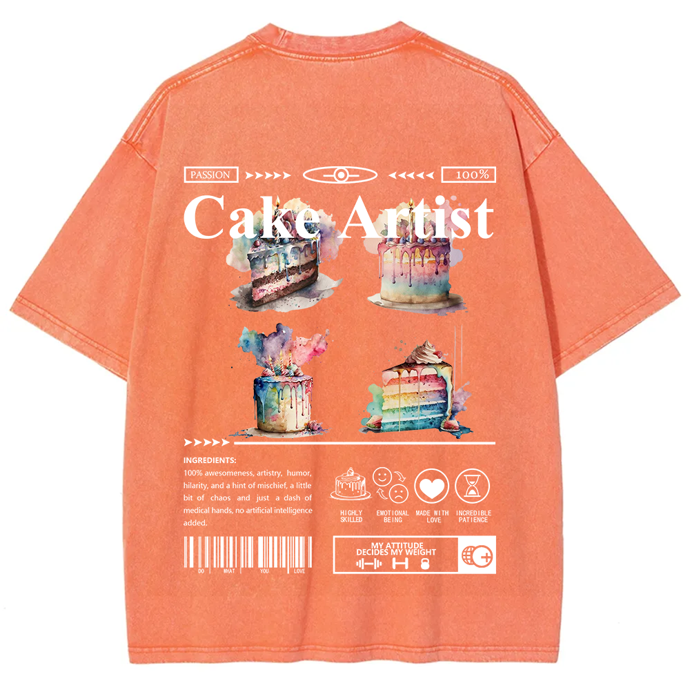 Cake Artist Unisex Fit Washed T-Shirt