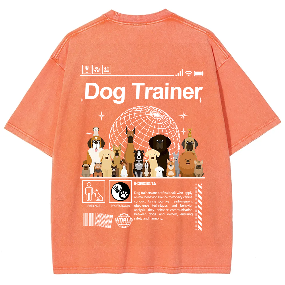 Dog Trainer Unisex Fit Washed T-Shirt