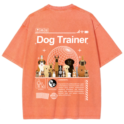 Dog Trainer Unisex Fit Washed T-Shirt
