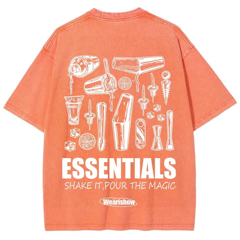 Bartender Essentials Unisex Fit Washed T-Shirt