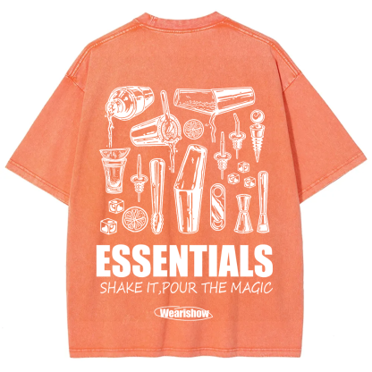 Bartender Essentials Unisex Fit Washed T-Shirt