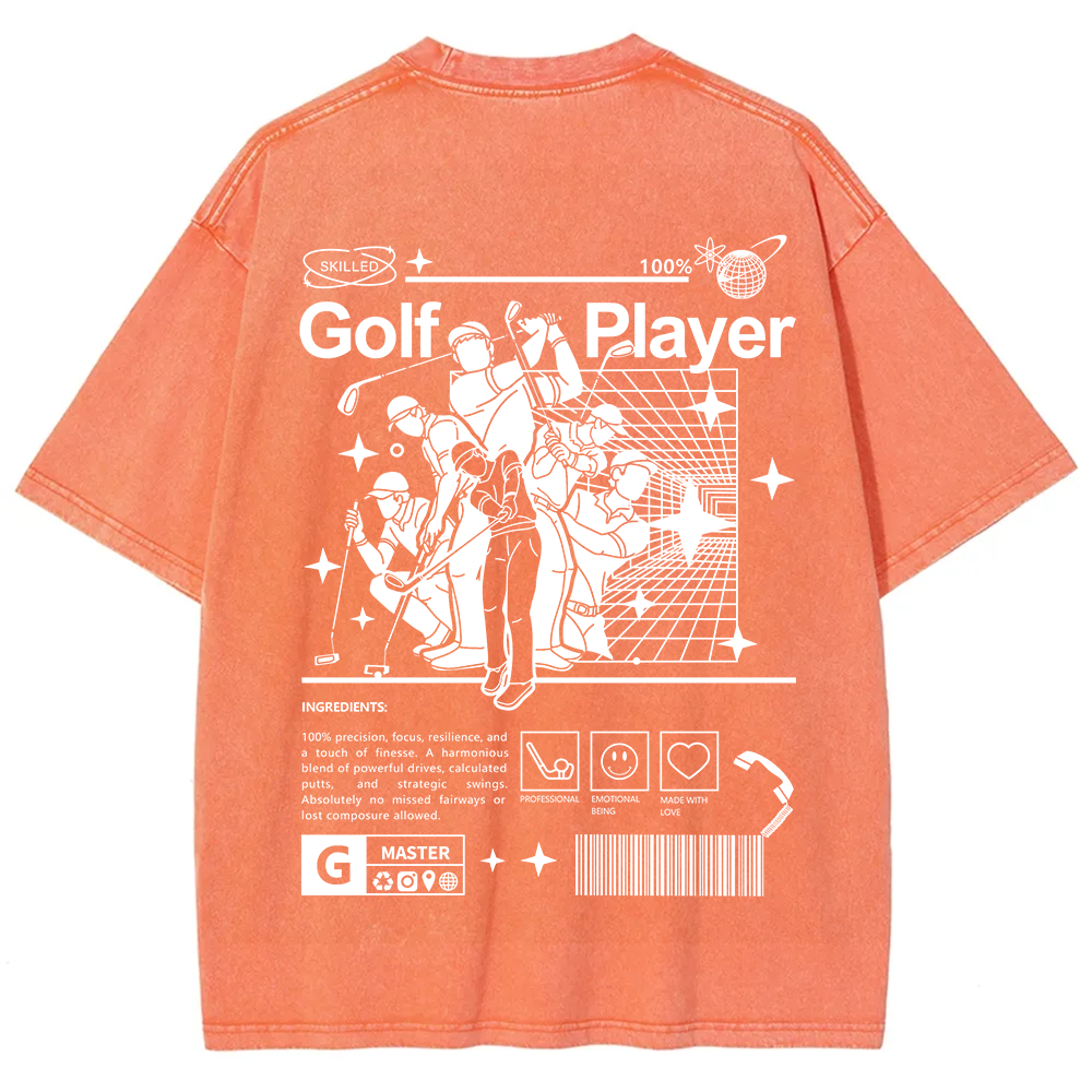 Golf Player Unisex Fit Washed T-Shirt