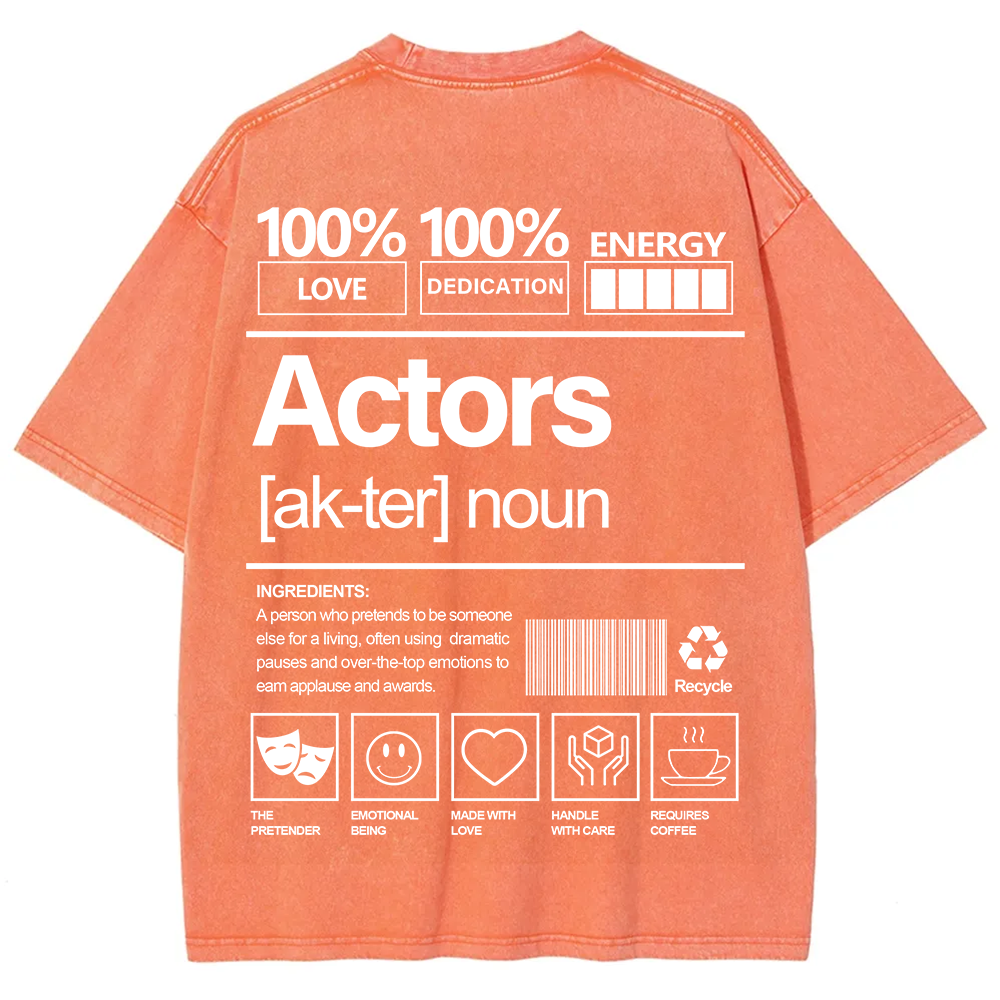 Actors Unisex Fit Washed T-Shirt