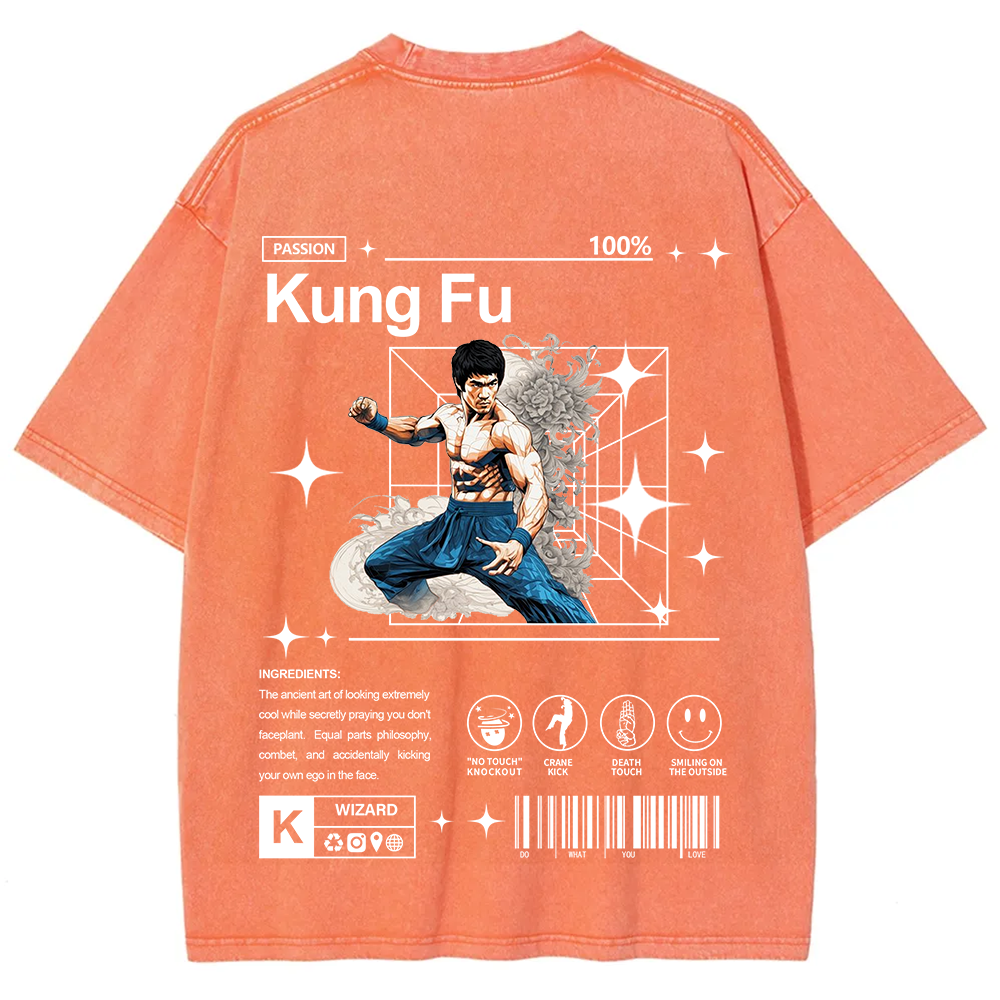 ThinKung Fu Unisex Fit Washed T-Shirt