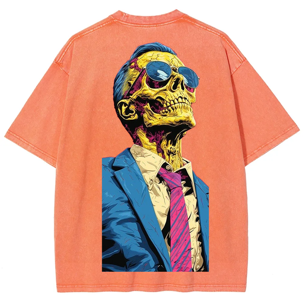 Unisex Fantasy Fashion Skull Art Illustration Printed Classic T-Shirt
