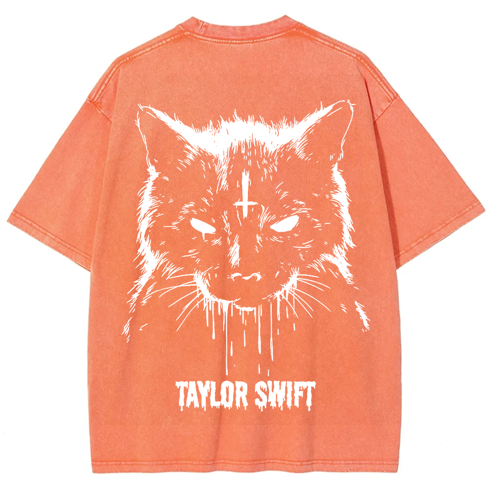 Unisex Vintage Washed Taylor Swift Singer T-Shirt