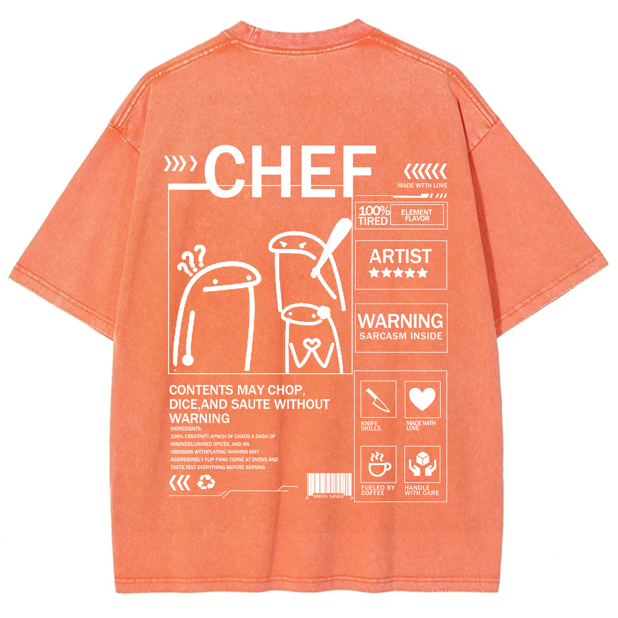 Chef Solid Color Unisex T-shirt