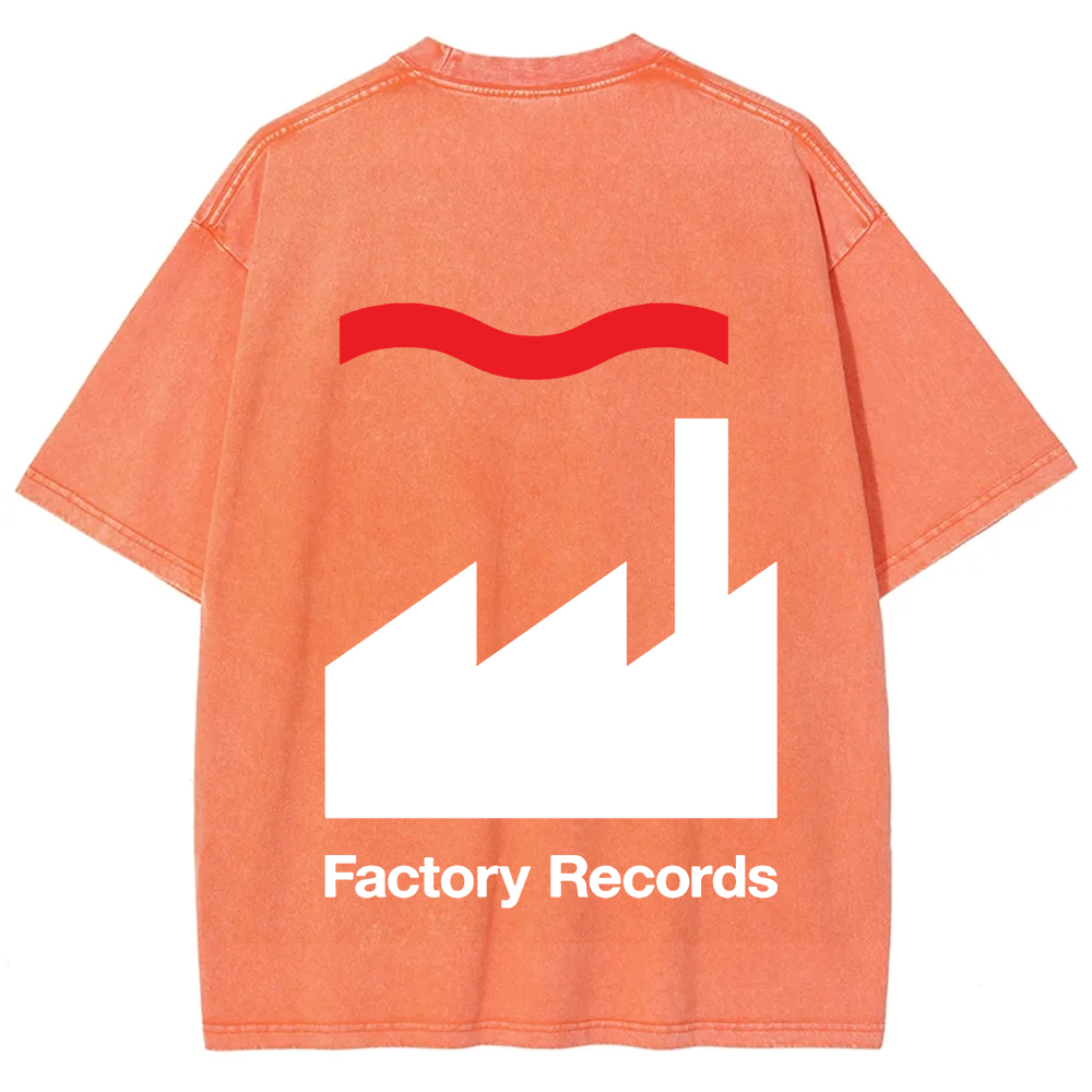 Unisex Factory Records Company Washed T-Shirt