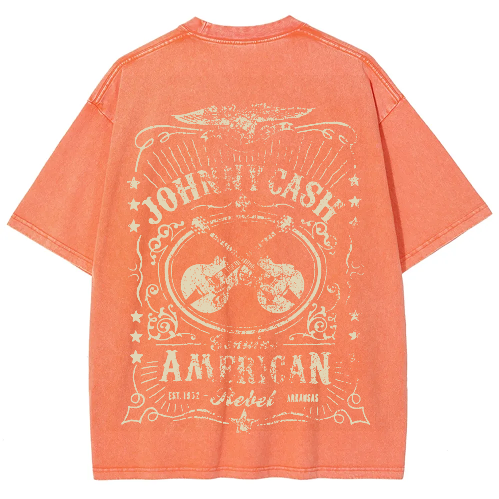Unisex Vintage Washed Johnny Cash T-shirt