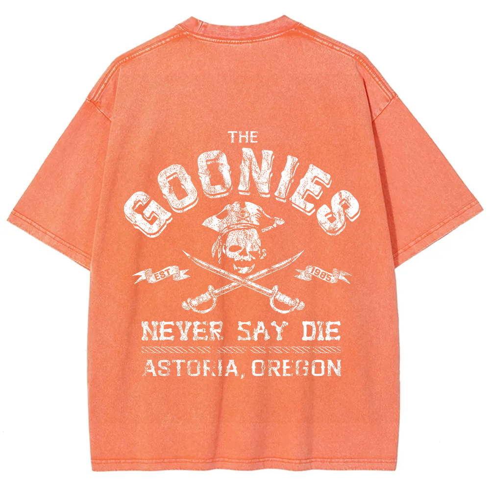 Unisex Vintage Washed The Goonies Never Say Die T-Shirt